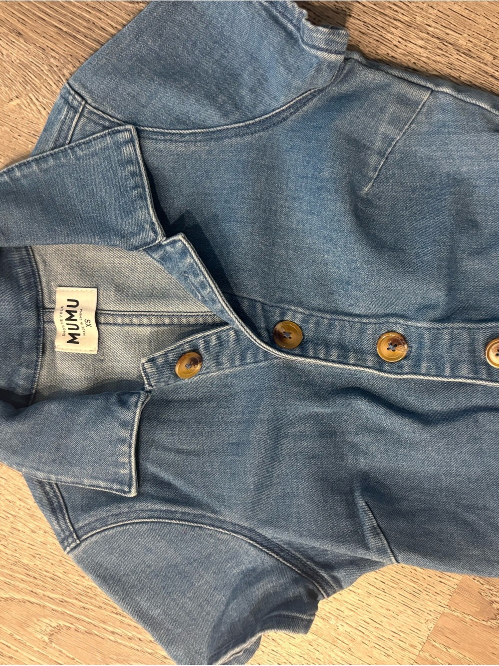 Show Me Your MuMu Light Blue Denim Short-Sleeve Jumpsuit - Picture 4 of 6